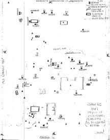 1976 hand drawn map